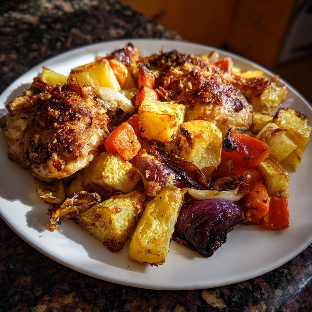 Abendessen aus dem Backofen