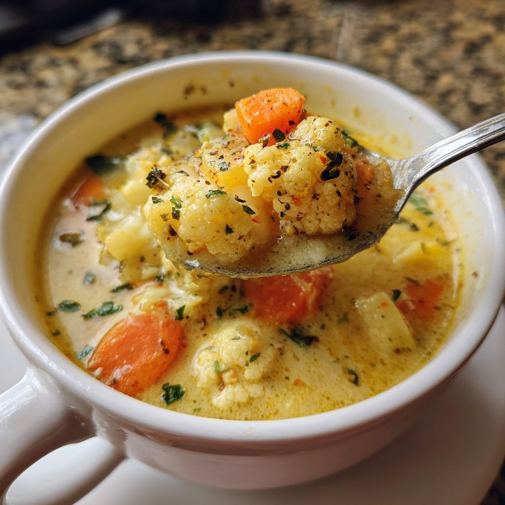 Blumenkohlsuppe mit Karotten