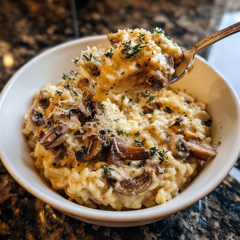 Cremiges Pilzrisotto mit Thymian