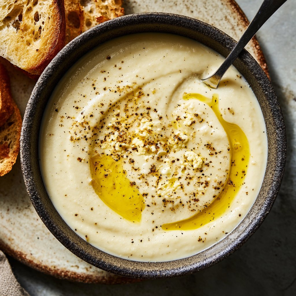 Cremige Blumenkohlsuppe mit Muskat