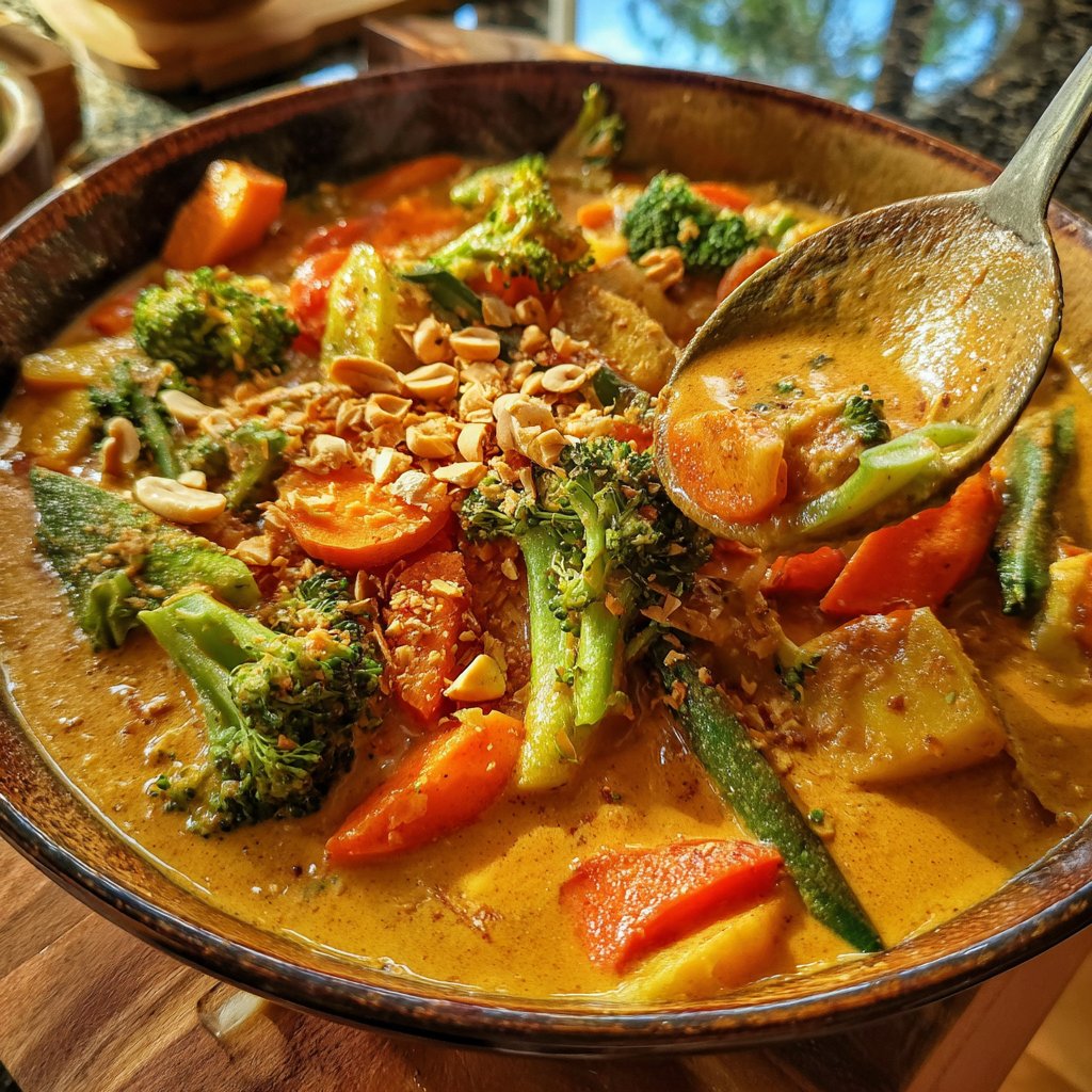 Gemüsecurry mit Erdnuss