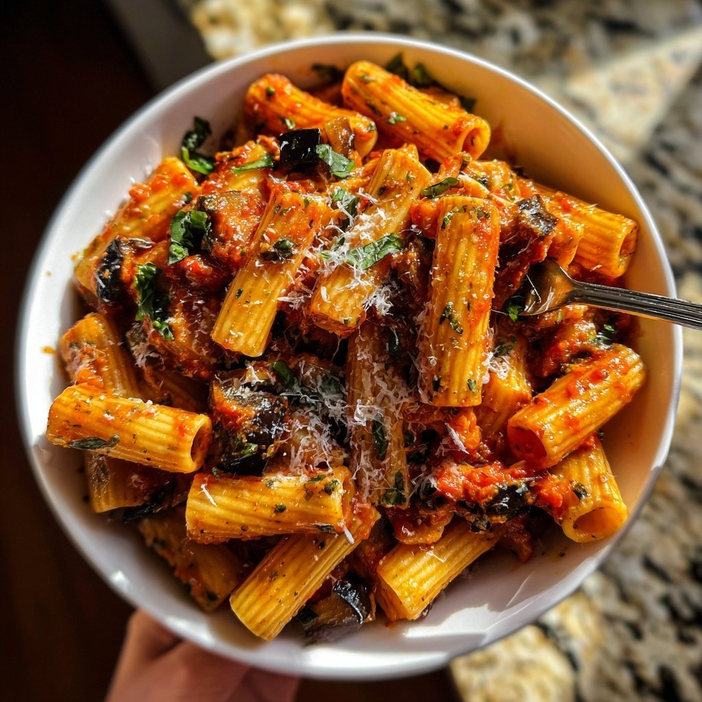 Internationale Küche Italienische Pasta alla Norma