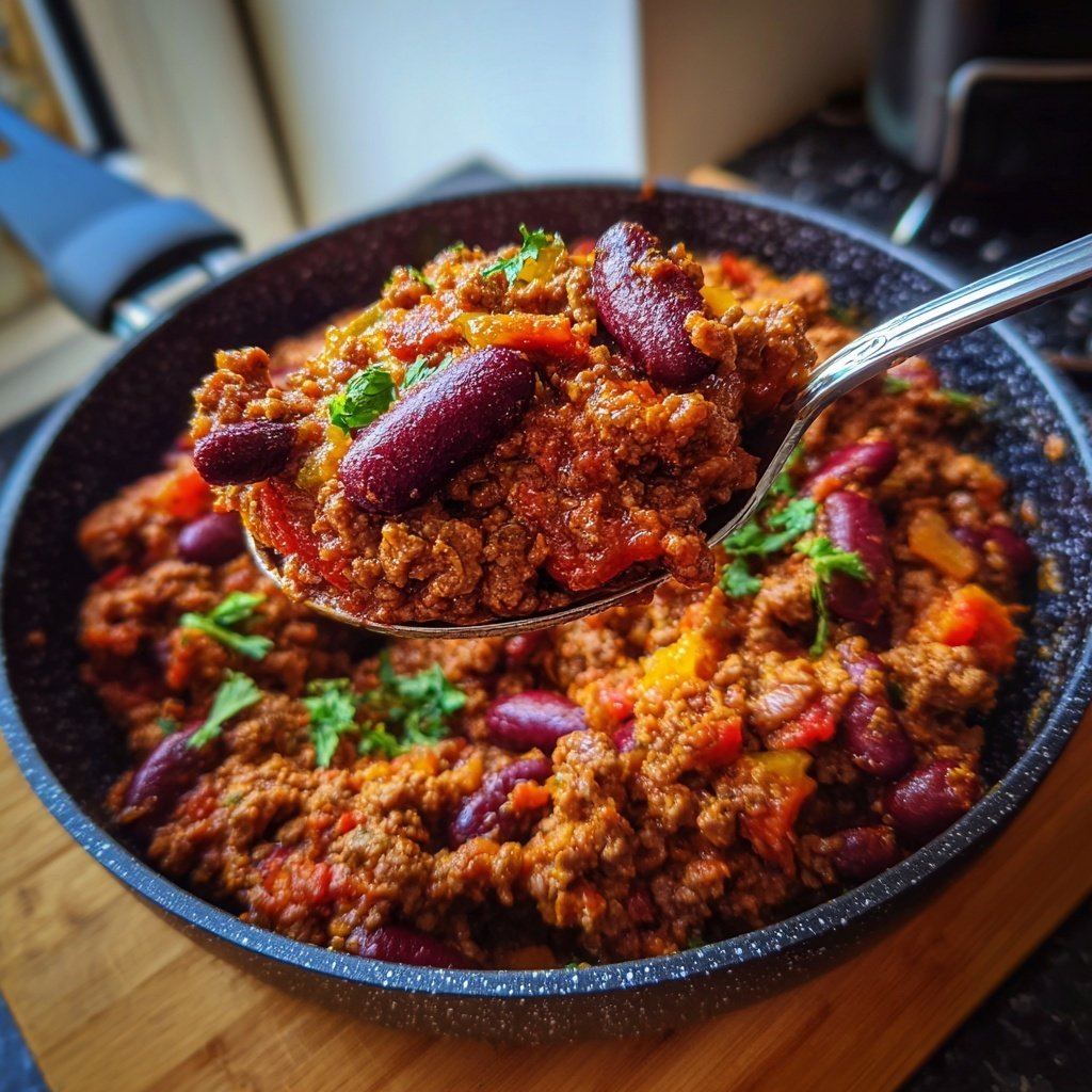 Hackfleisch Pfanne mit Kidneybohnen