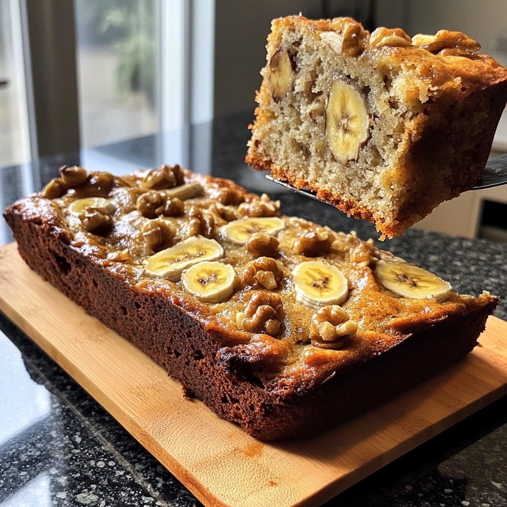 Saftiges Bananenbrot mit reifen Bananen