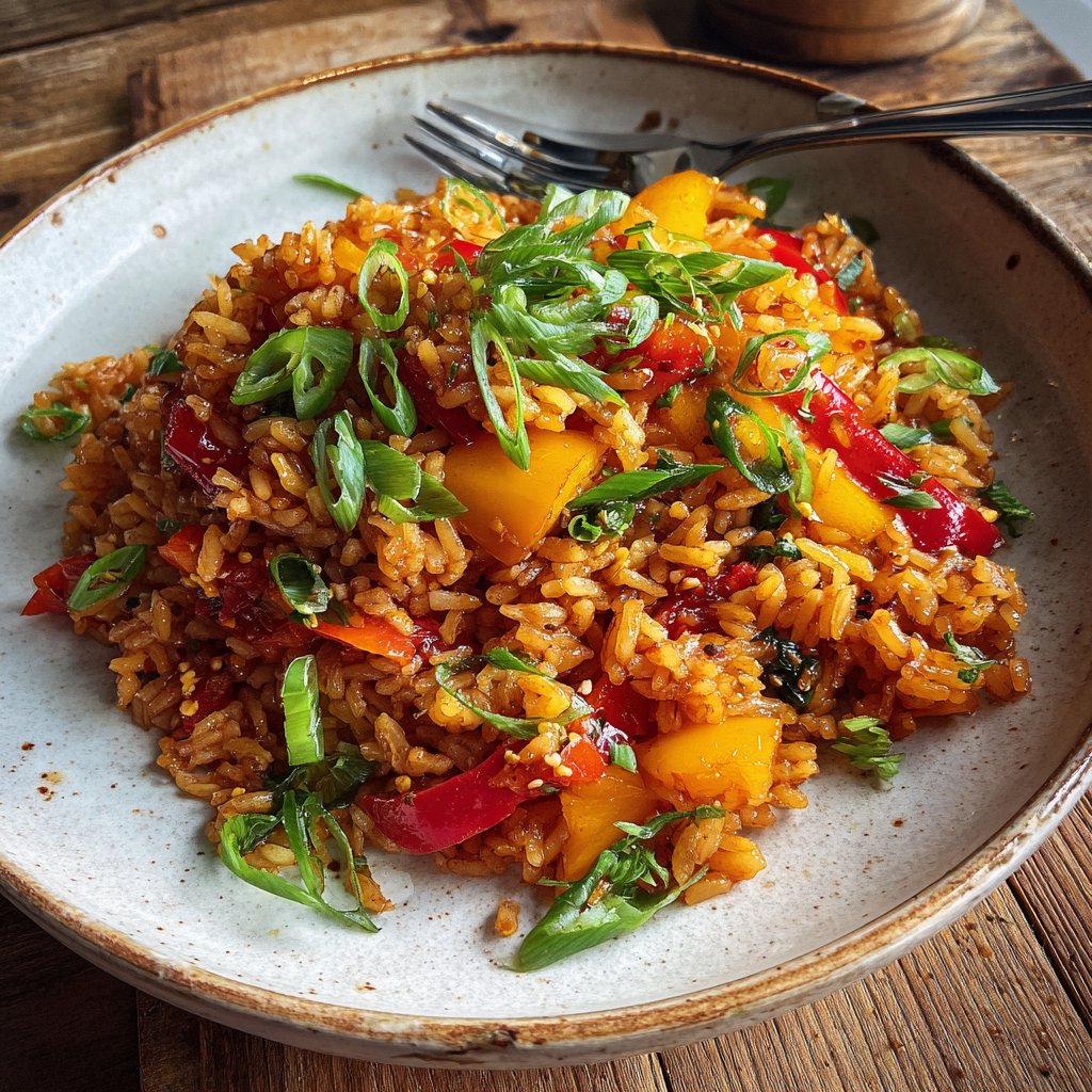 Gebratener Reis mit Paprika