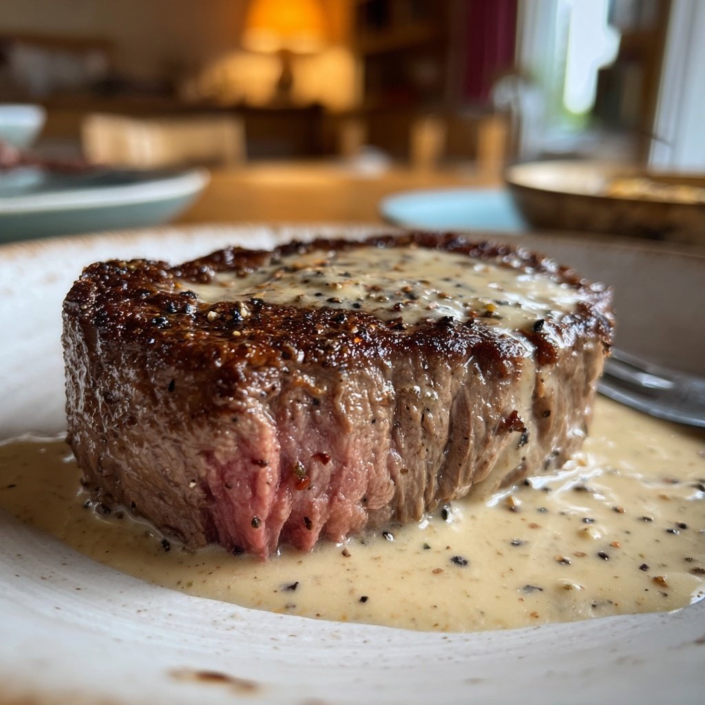 Rinderfilet mit Pfefferrahm